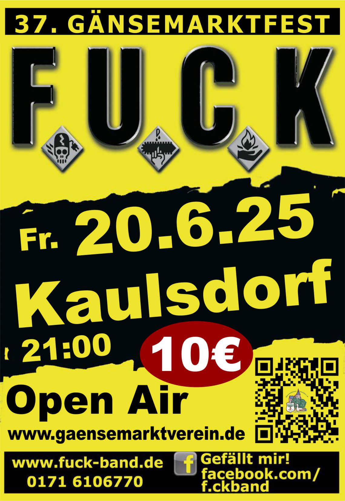 F.U.C.K am Fr. 20.06.25 zum 37. Gänsemarktfest in Kaulsdorf